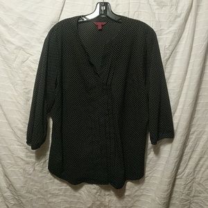 212 Collection Black &White Dot Patterned Blouse